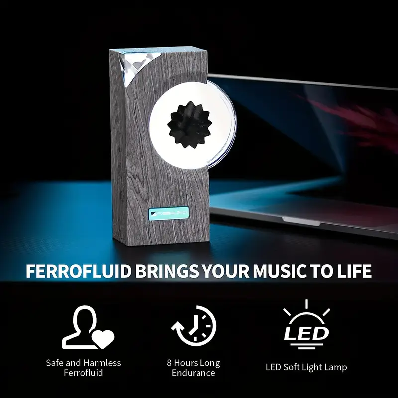 Read more about the article 1PC Dancing Ferrofluid Music Rhythm Lamp: A Mesmerizing Sound-Sensitive Magnetic Liquid Table Lamp